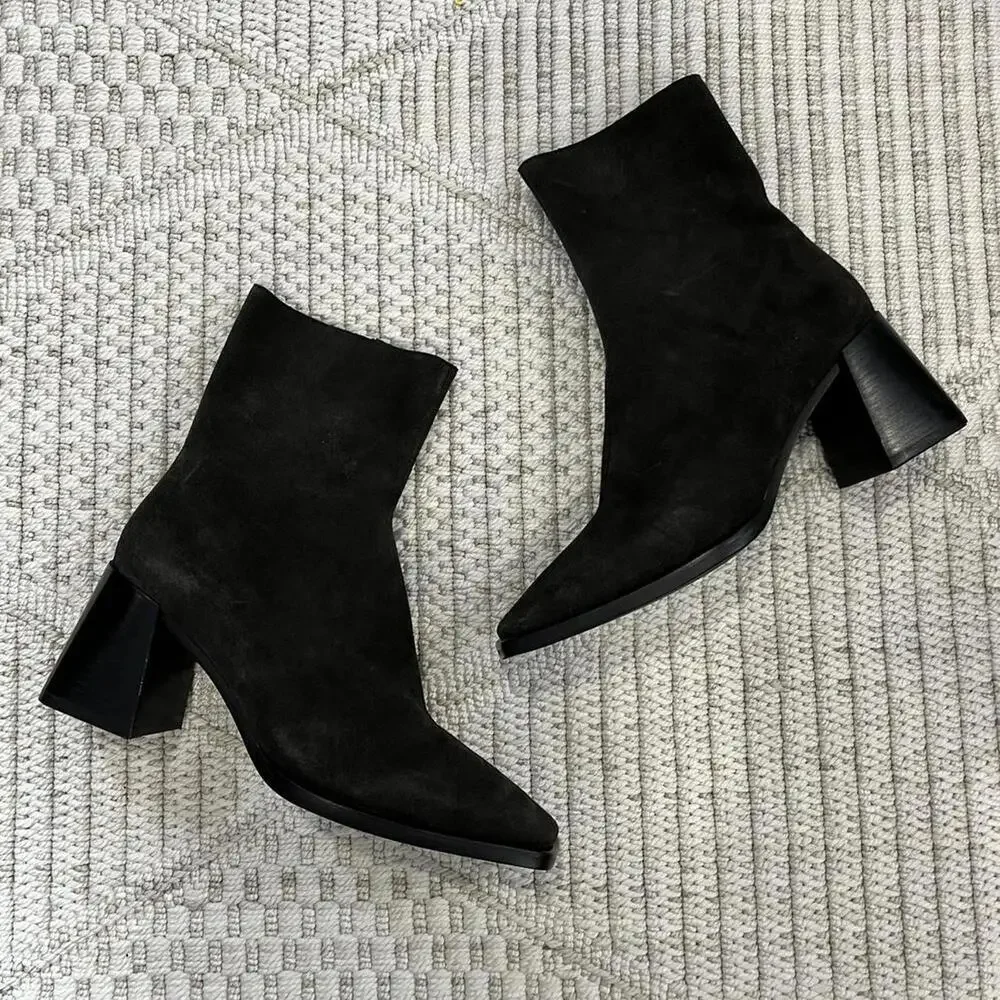 Jeffrey Campbell Sherpal-2 Booties in Slate Suede